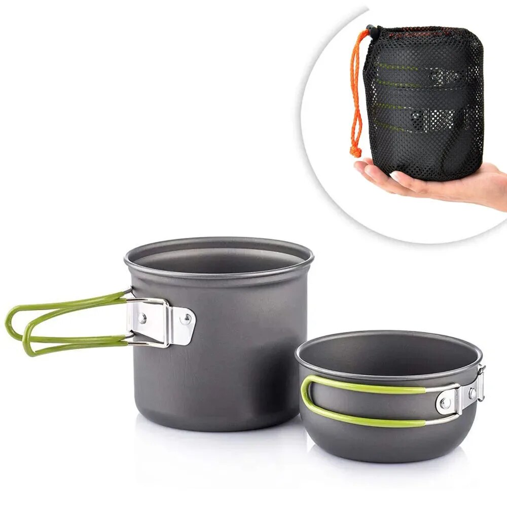 Camping Cooking Kitchen Set - Camping Cookware Mess Kit Ultralight Camping