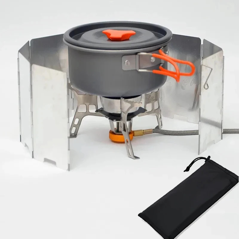 Camping Cooking Hob - 8/10Pcs Tablet‑Type Gas Stove, Windproof Aluminum