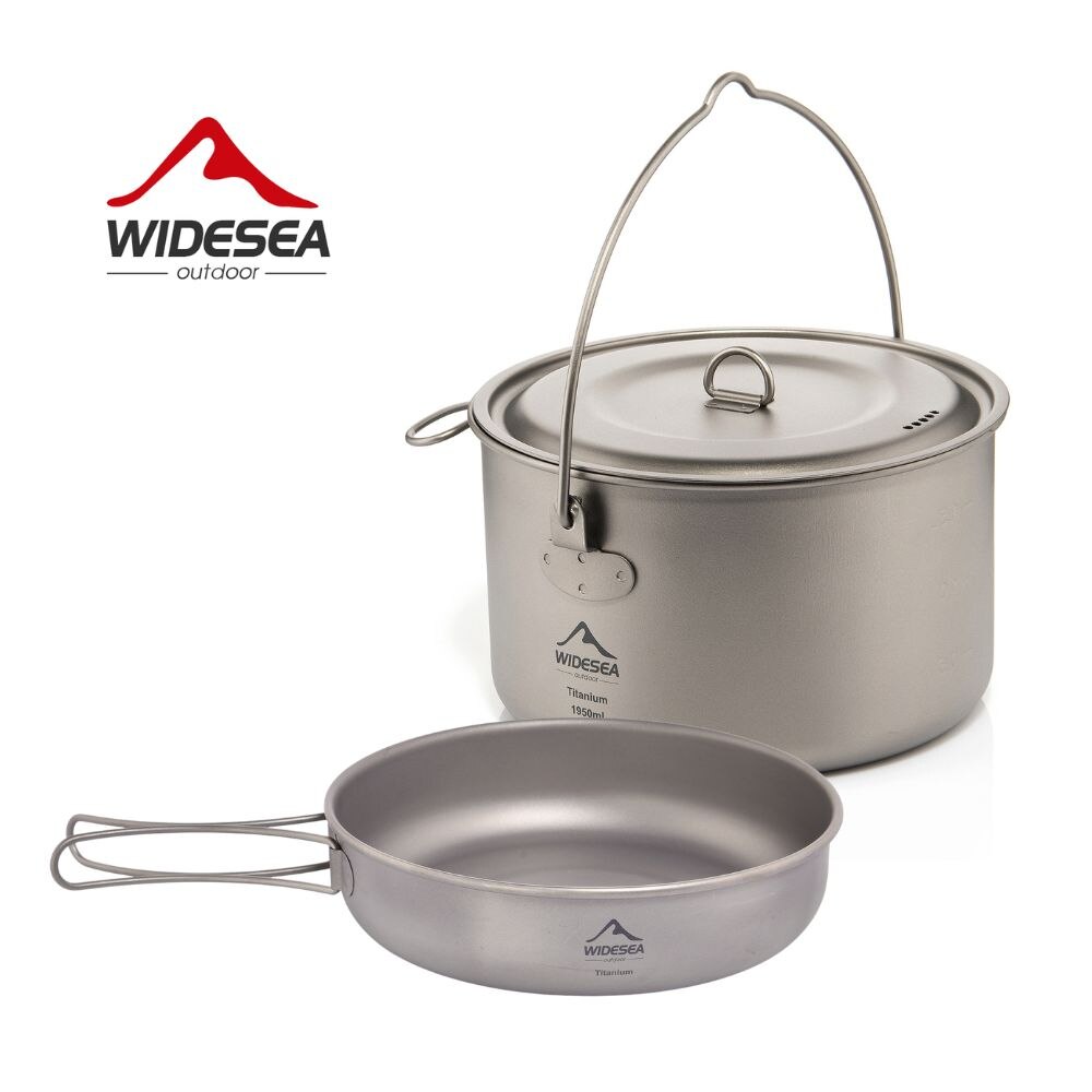 Campfire Cooking Anime - Widesea Camping Tableware Titanium Cookware Set