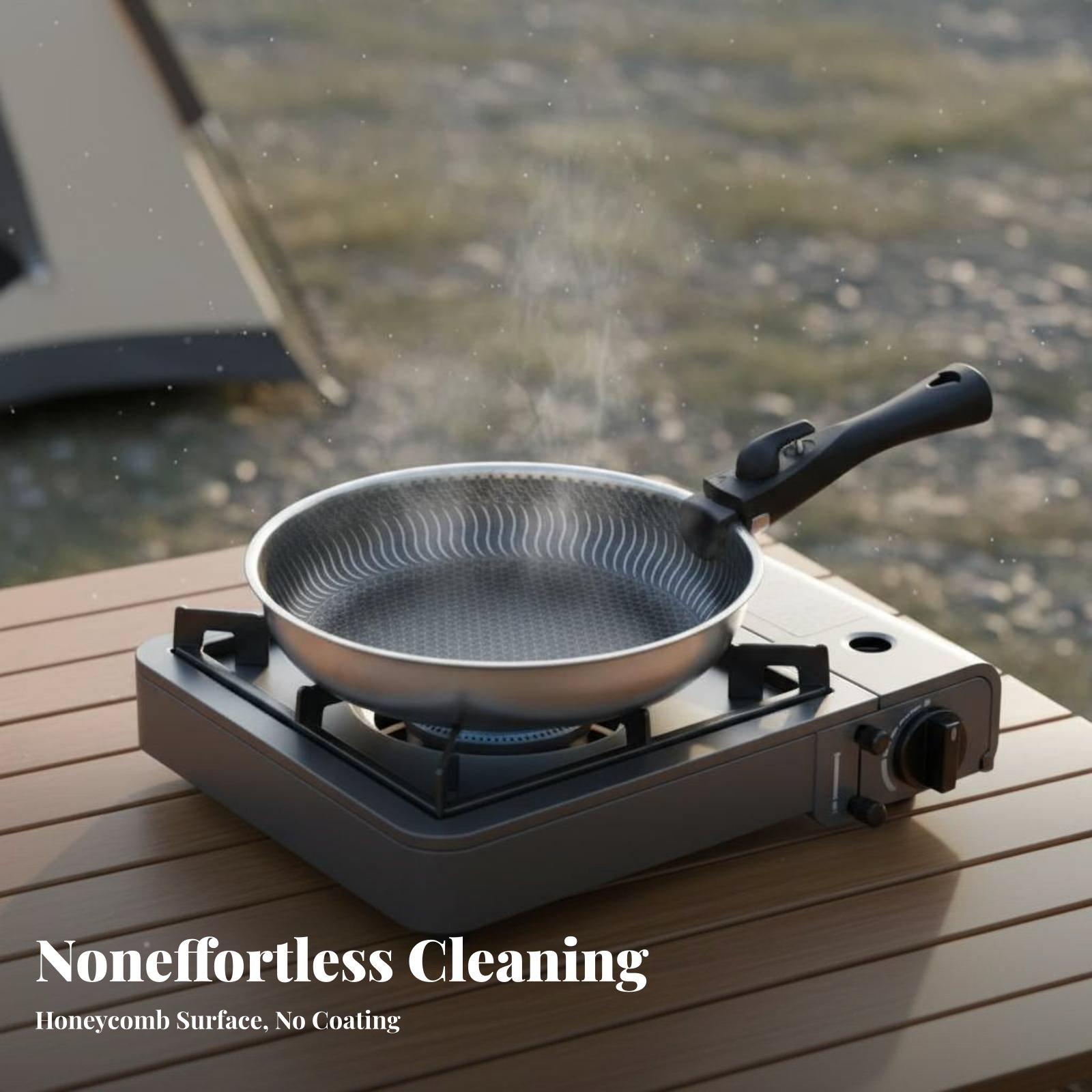 Camping Cooking Set Detachable Handle - Camping Cook Set Stainless Steel Frying
