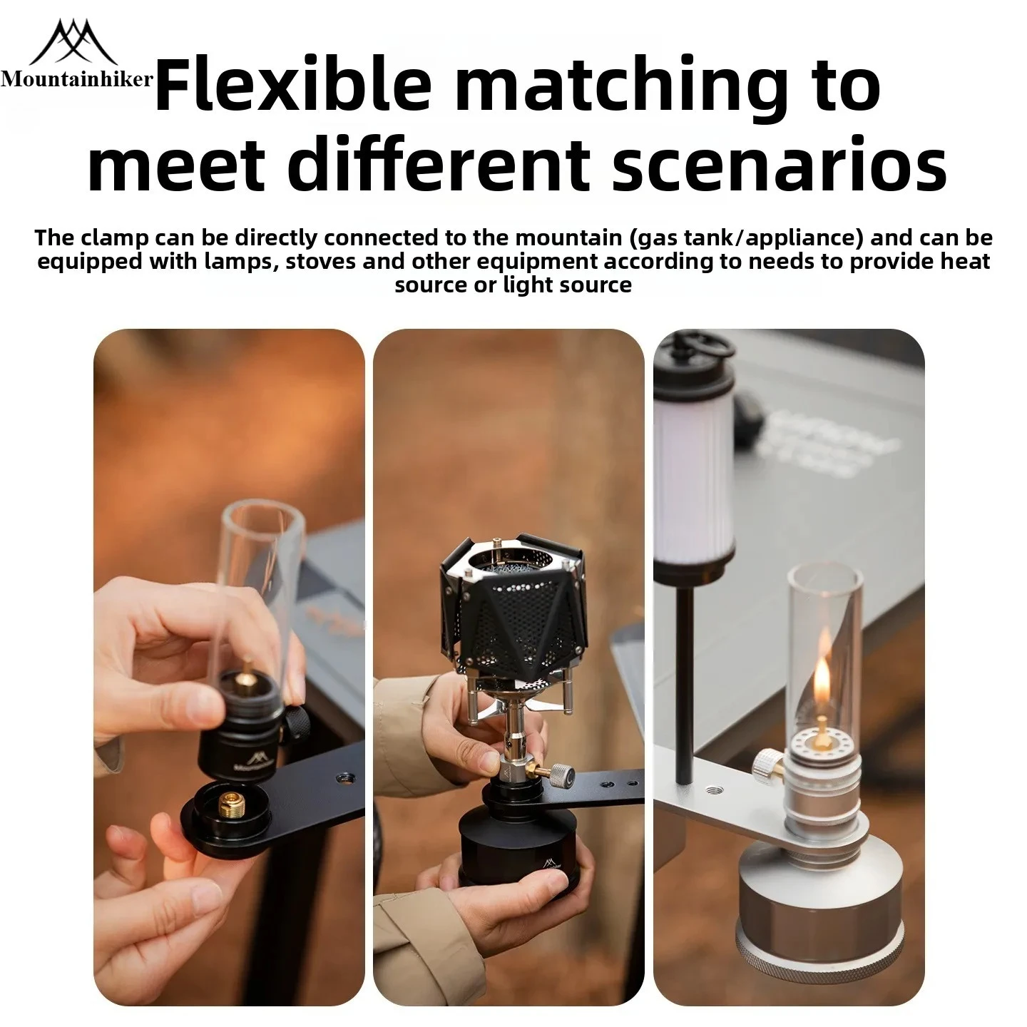 Camping Cooking Hob - MOUNTAINHIKER Flat Gas Cylinder Lamp Stove
