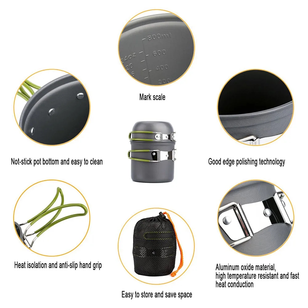 Camping Cookware Mess Kit Ultr - Camping Cooking Kitchen Set review and price