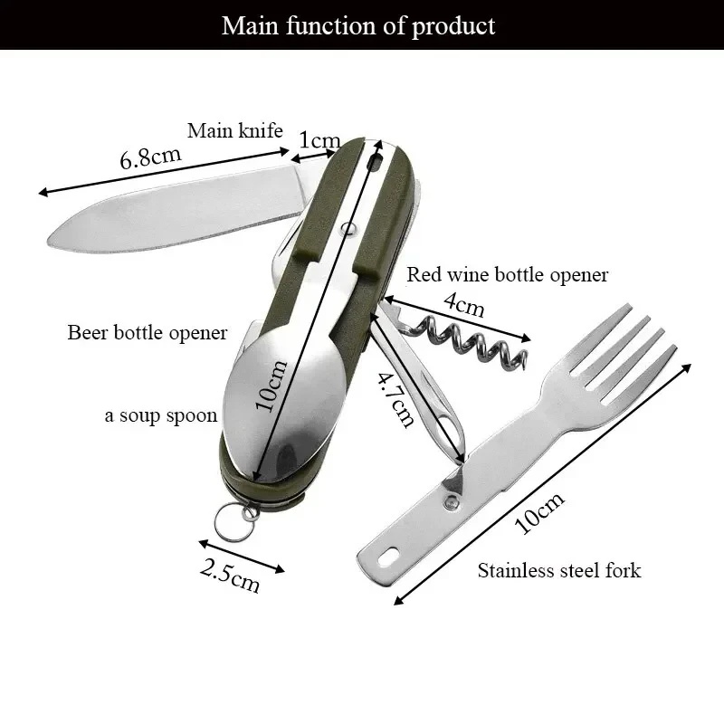 Stainless Steel 7 in 1 Camping - Camping Cooking And Cutlery Set review and price