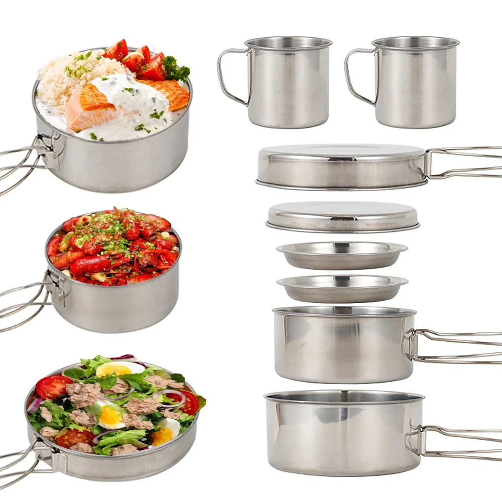 8pcs/Set Camping Cookware Mess - Campfire Cooking Anime review and price