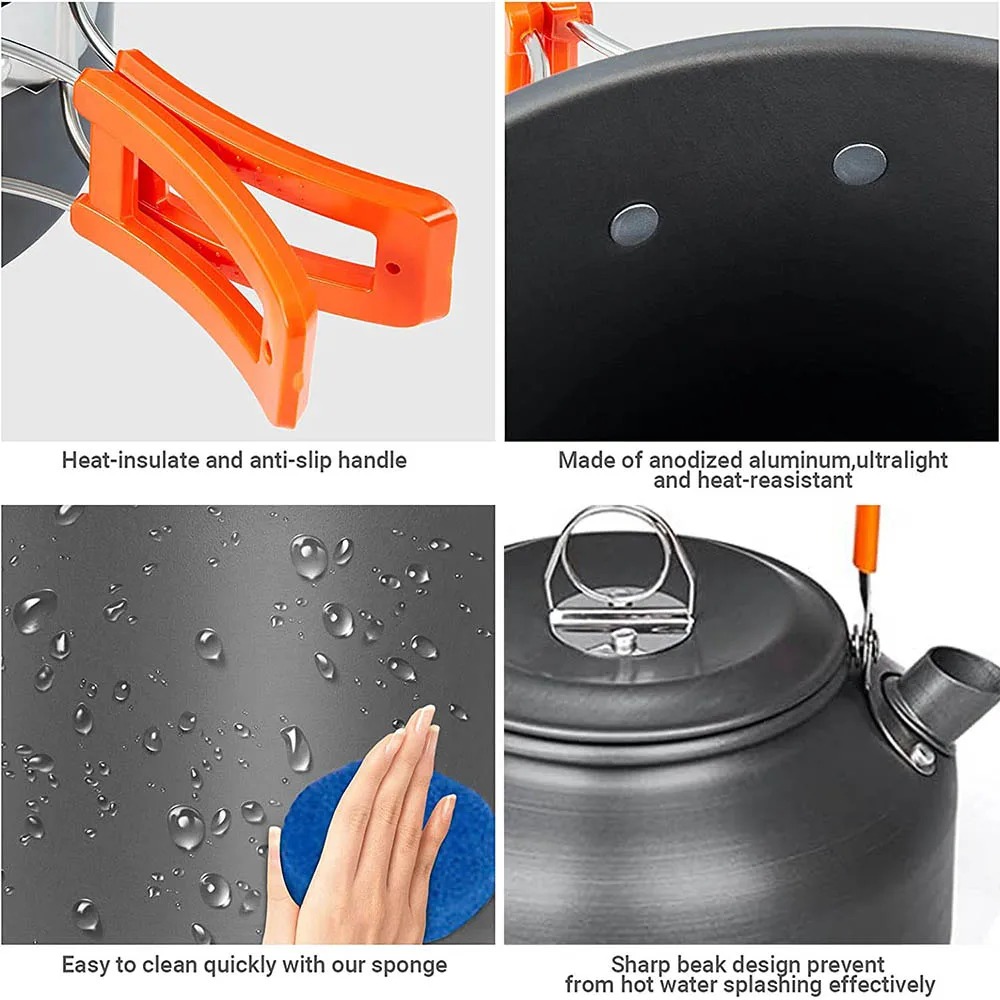 Camping Cookware Kit Outdoor C - Camping Cooking Kitchen Set review and price