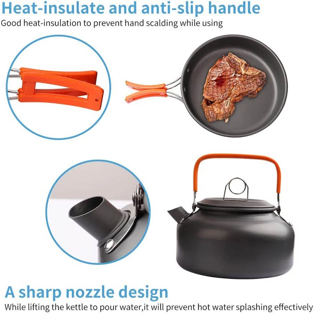 Camping Cookware Kit Outdoor C - Camping Cooking Kitchen Set review and price