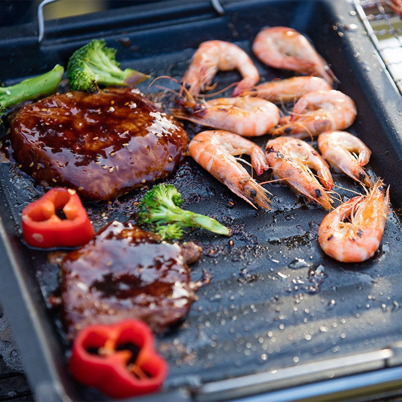 Outdoors Thick Square Grill Pa - Campfire Cooking Anime review and price