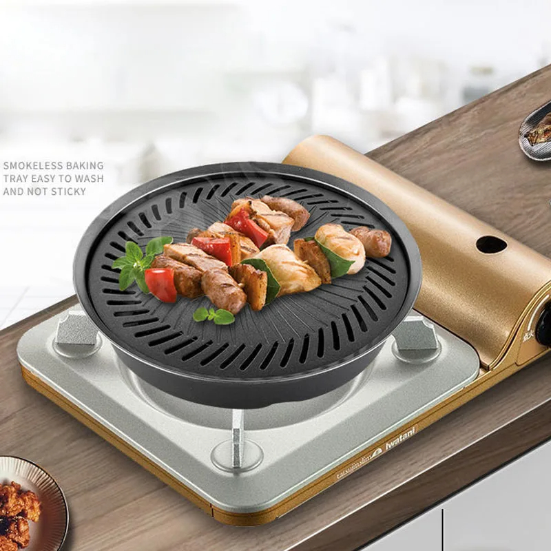 Korean Non-stick Barbecue Tray - Camping Cooking Flat Top review and price