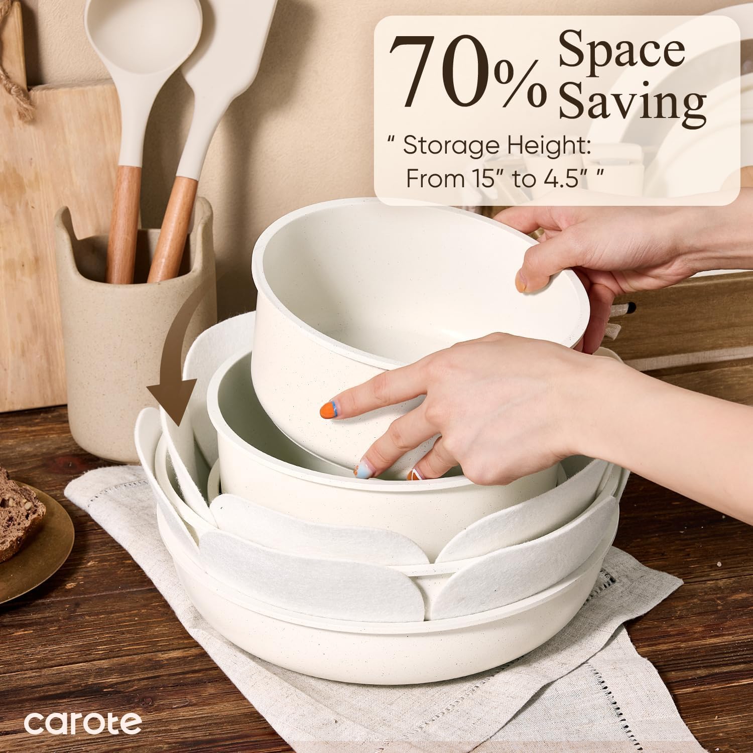 21Pcs Cookware Set Nonstick Po - Camping Cooking Set Detachable Handle review and price